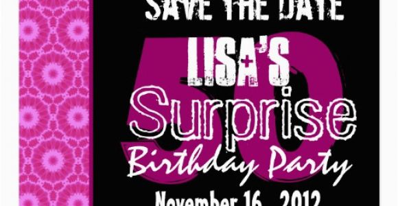 Save the Date Cards for Surprise Birthday Party Save the Date Surprise Party Postcards Postcard Template