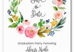 Save the Date Invitation Wording for Birthday Party Cara Floral Wreath Save the Date Cards Wedding Save the