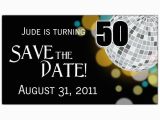 Save the Date Invitation Wording for Birthday Party Disco Ball 50th Save the Date Magnets Paperstyle Joels