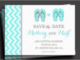 Save the Date Invitation Wording for Birthday Party Flip Flop Invitation Printable or Printed with Free