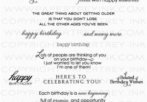 Sayings to Put In Birthday Cards Inside Out Birthday Stamp Set Papertrey Ink Clear