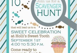 Scavenger Hunt Birthday Invitations Birthday Scavenger Hunt Invitation