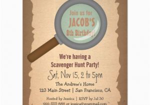 Scavenger Hunt Birthday Invitations Grunge Scavenger Hunt Birthday Party Invitations