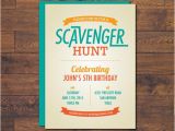 Scavenger Hunt Birthday Invitations Items Similar to Scavenger Hunt Invitation Custom