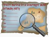 Scavenger Hunt Birthday Invitations Kids Birthday Party Invitations Free Printable