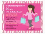 Scavenger Hunt Birthday Invitations Mall Scavenger Hunt Birthday Party Zebra Print