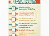 Scavenger Hunt Birthday Invitations Scavenger Hunt Birthday Invitations