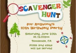 Scavenger Hunt Birthday Invitations Scavenger Hunt Printable Birthday Party by Candlesandfavors