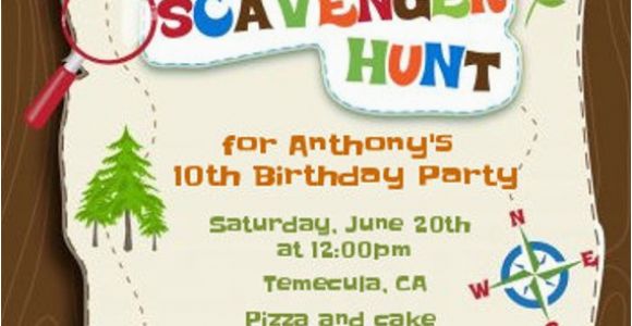 Scavenger Hunt Birthday Invitations Scavenger Hunt Printable Birthday Party by Candlesandfavors