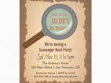 Scavenger Hunt Birthday Party Invitations Grunge Scavenger Hunt Birthday Party Invitations Zazzle