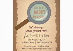 Scavenger Hunt Birthday Party Invitations Grunge Scavenger Hunt Birthday Party Invitations Zazzle