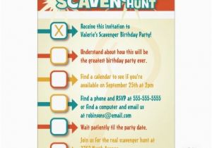 Scavenger Hunt Birthday Party Invitations Scavenger Hunt Birthday Invitations