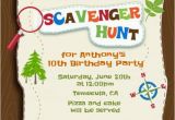 Scavenger Hunt Birthday Party Invitations Scavenger Hunt Printable Birthday Party by Candlesandfavors