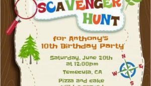 Scavenger Hunt Birthday Party Invitations Scavenger Hunt Printable Birthday Party by Candlesandfavors