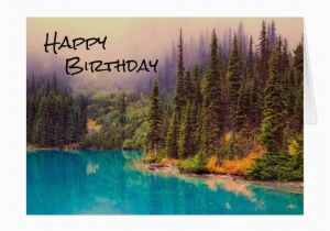 Scenic Birthday Cards Scenic northern Landscape Rustic Happy Birthday Card