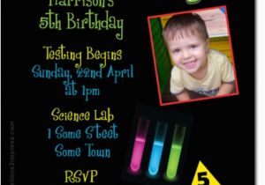 Science themed Birthday Party Invitations Cu822 Kids Science themed Birthday Invitation Boys