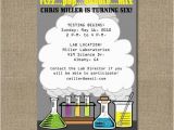 Science themed Birthday Party Invitations Printable Science themed Birthday Party Invitation