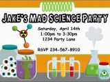 Science themed Birthday Party Invitations Science Birthday Party Invitations Oxsvitation Com