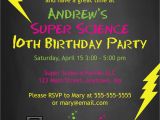 Science themed Birthday Party Invitations Science theme Birthday Party Invitations Crafty Chick