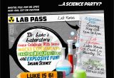 Science themed Birthday Party Invitations Science themed Birthday Invitation Mad Scientist Party