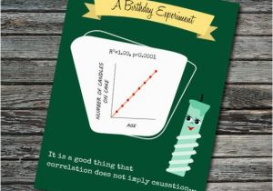 Scientist Birthday Card Birthday Correlation Candles Nerdy Science Card Student