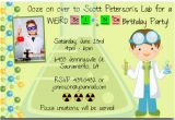 Scientist Birthday Card Free Printable Mad Science Birthday Party Invitations