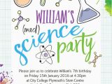 Scientist Birthday Card Mad Science Party Invitation From 0 80 Each