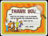 Scooby Doo Birthday Cards Scooby Doo Thank You Cards Di 329ty Harrison Greetings