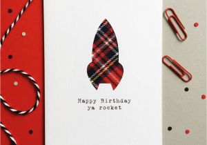 Scottish Birthday Cards Online 39 Happy Birthday Ya Rocket 39 Scottish Tartan Card by Hiya
