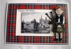 Scottish Birthday Cards Online Handmade Scottish Piper Birthday Card