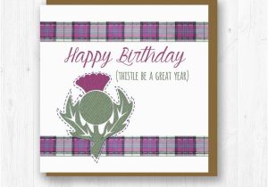 Scottish Birthday Cards Online Thistle Birthday Card southfield Stationers Com