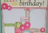 Scrapbook Ideas for Birthday Girl Happy Birthday Girl 12×12 Premade Scrapbook Layout Happy