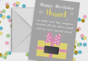 Scratch Off Birthday Card Personalised Scratch Off Surprise Birthday Card A5 by