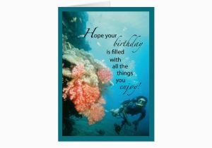 Scuba Diving Birthday Cards Scuba Diving Birthday Card Zazzle Ca