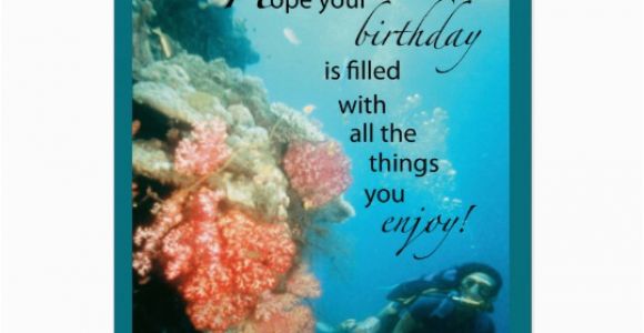 Scuba Diving Birthday Cards Scuba Diving Birthday Card Zazzle Com