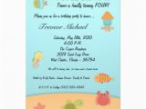 Sea Life Birthday Party Invitations 5×7 Sea Life Ocean Fish Birthday Party Invitation 5 Quot X 7