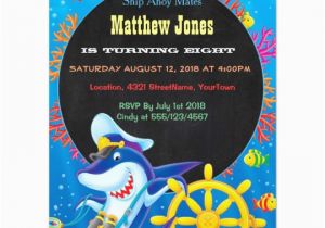 Sea Life Birthday Party Invitations Colorful Boys Sea Life Birthday Chalkboard Invites