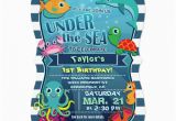 Sea Life Birthday Party Invitations Colorful Kid 39 S Sea Life Birthday Party Invitation Zazzle