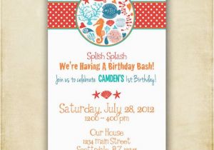 Sea Life Birthday Party Invitations Items Similar to Ocean Birthday Sea Life Invitation