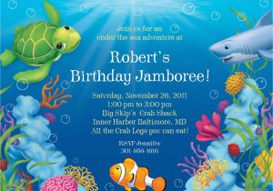 Sea themed Birthday Invitations Ocean Party Personalized Invitation Each Cheap themed