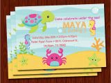 Sea themed Birthday Invitations Under the Sea Birthday Invitation New Design Digital