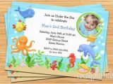 Sea themed Birthday Invitations Under the Sea Birthday Party Invitation Printable by