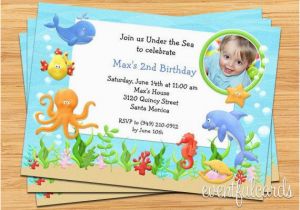 Sea themed Birthday Invitations Under the Sea Birthday Party Invitation Printable by