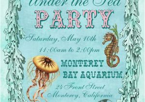 Sea themed Birthday Invitations Under the Sea Birthday Party Invitations Eysachsephoto Com