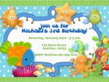 Sea themed Birthday Invitations Under the Sea theme Birthday Party Invitation Boys Under the