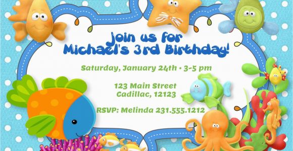 Sea themed Birthday Invitations Under the Sea theme Birthday Party Invitation Boys Under the