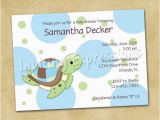 Sea Turtle Birthday Invitations Items Similar to Sea Turtle Baby Shower Invitations In