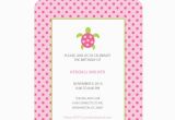 Sea Turtle Birthday Invitations Pink Sea Turtle Birthday Party Invitations