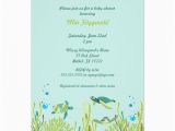 Sea Turtle Birthday Invitations Realistic Sea Turtle Baby Shower or Birthday Party 5×7