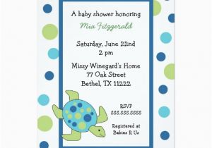 Sea Turtle Birthday Invitations Sea Turtle Baby Shower Invitation Boy or Girl Zazzle